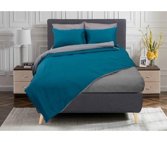 Σετ σεντόνια μονά RAINBOW Emerald-Grey από 50% βαμβάκι 160x250εκ. Σετ σεντόνια μονά RAINBOW Emerald-Grey από 50% βαμβάκι 160x250εκ.