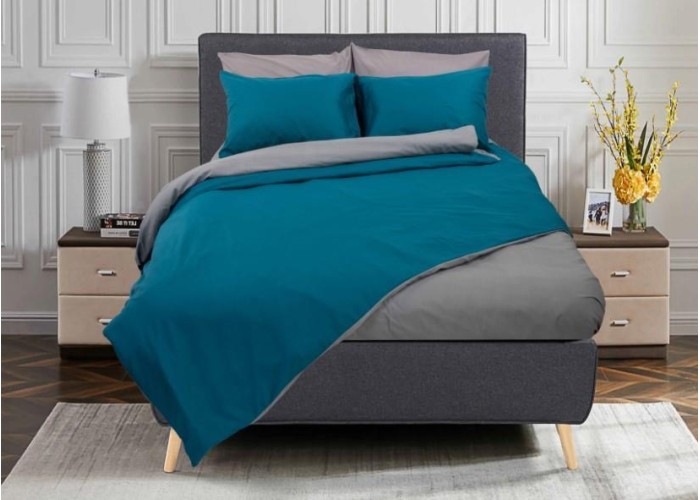 Σετ σεντόνια μονά RAINBOW Emerald-Grey από 50% βαμβάκι 160x250εκ. Σετ σεντόνια μονά RAINBOW Emerald-Grey από 50% βαμβάκι 160x250εκ.