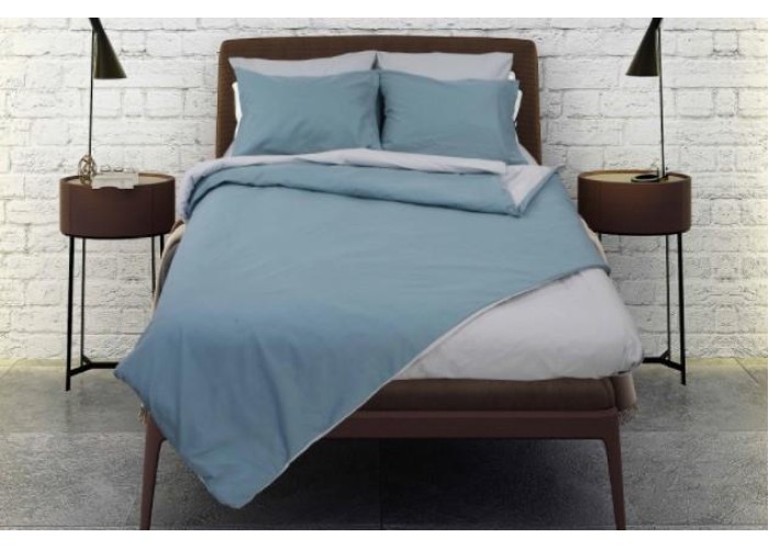 Σετ σεντόνια υπέρδιπλα RAINBOW Blue-Ice grey από 50% βαμβάκι 220x250εκ. Σετ σεντόνια υπέρδιπλα RAINBOW Blue-Ice grey από 50% βαμβάκι 220x250εκ.