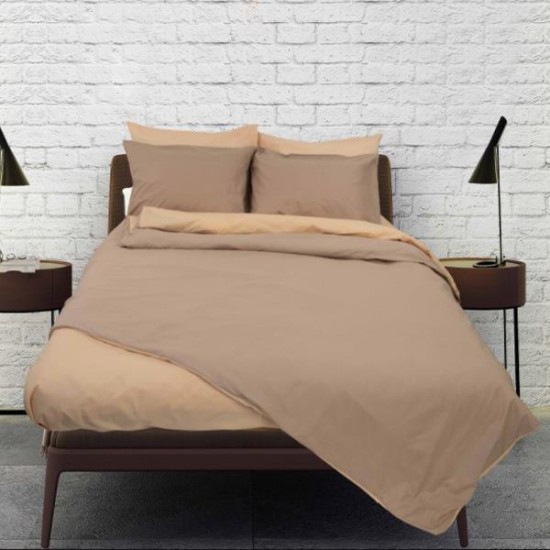 Σετ σεντόνια υπέρδιπλα RAINBOW Smoke-Beige από 50% βαμβάκι 220x250εκ. Σετ σεντόνια υπέρδιπλα RAINBOW Smoke-Beige από 50% βαμβάκι 220x250εκ.