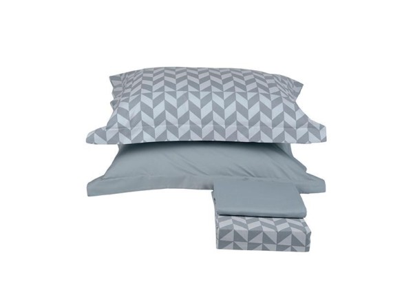 Σετ σεντόνι με λάστιχο μονό Rombia γκρι από 100% βαμβάκι 100x200εκ.+30εκ. Σετ σεντόνι με λάστιχο μονό Rombia γκρι από 100% βαμβάκι 100x200εκ.+30εκ.