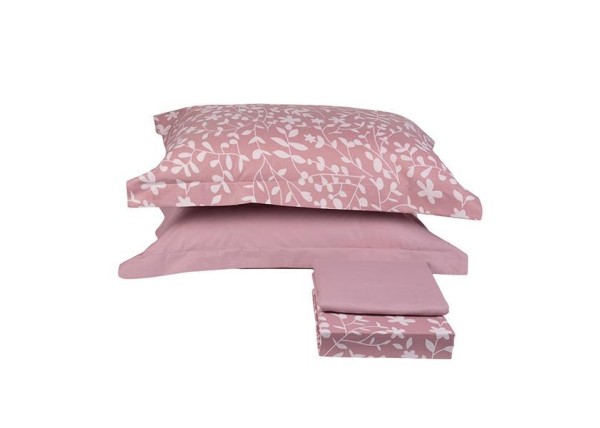 Σετ σεντόνι με λάστιχο μονό Olia σάπιο μήλο από 100% βαμβάκι 100x200εκ.+30εκ.