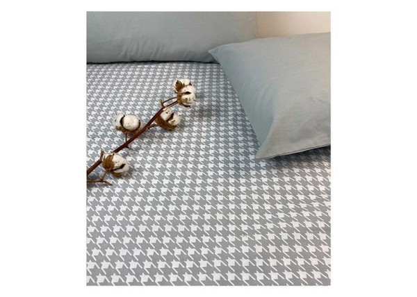 Σετ υπέρδιπλα σεντόνια Pied De Poule grey από 100% βαμβάκι 245x260εκ. Σετ υπέρδιπλα σεντόνια Pied De Poule grey από 100% βαμβάκι 245x260εκ.