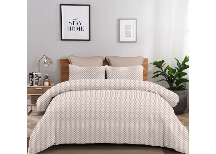 Σετ υπέρδιπλα σεντόνια Olivia μπεζ από 100% βαμβάκι 245x260εκ. Σετ υπέρδιπλα σεντόνια Olivia μπεζ από 100% βαμβάκι 245x260εκ.