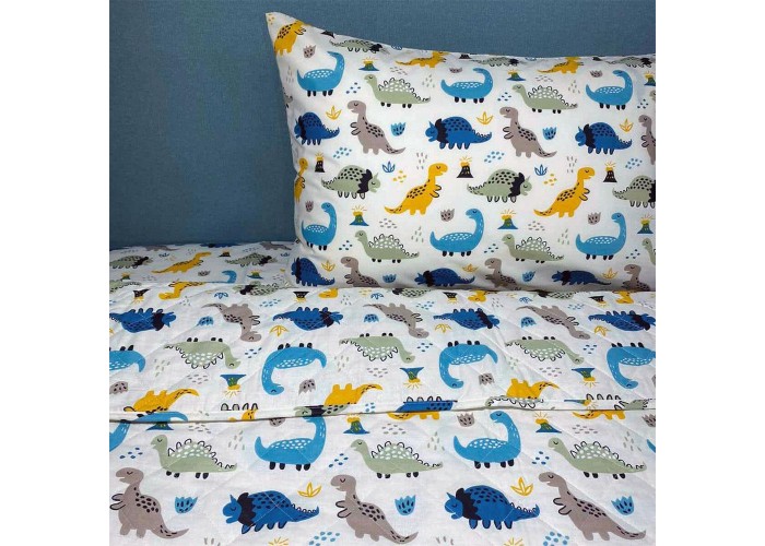 Σετ παιδικά σεντόνια μονά Dinosaurs από 100% βαμβάκι 175x260εκ. Σετ παιδικά σεντόνια μονά Dinosaurs από 100% βαμβάκι 175x260εκ.