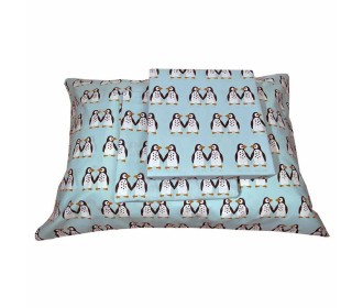 Σετ παιδικά σεντόνια μονά penguins από 100% βαμβάκι 175x260εκ. Σετ παιδικά σεντόνια μονά penguins από 100% βαμβάκι 175x260εκ.