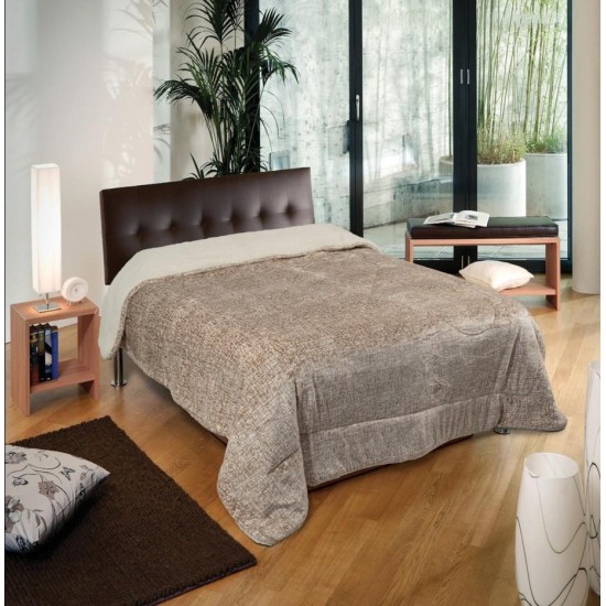 Κουβερτοπάπλωμα μονό flannel με κάτω όψη sherpa μπεζ 160x220εκ. Κουβερτοπάπλωμα μονό flannel με κάτω όψη sherpa μπεζ 160x220εκ.