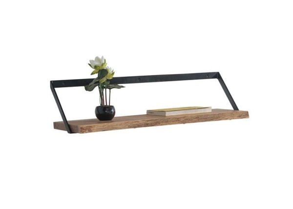 WALL-1 ράφι επιτοίχιο μεταλλικό με ξύλο ακακία Υ20x25x80εκ. WALL-1 ράφι επιτοίχιο μεταλλικό με ξύλο ακακία Υ20x25x80εκ.