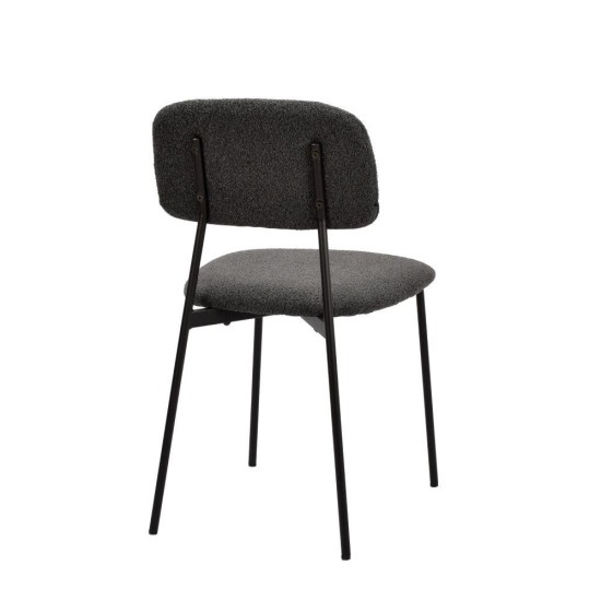 Καρέκλα μεταλλική Nextdeco Rosa σκούρο γκρι Υ81x47x52εκ. Καρέκλα μεταλλική Nextdeco Rosa σκούρο γκρι Υ81x47x52εκ.