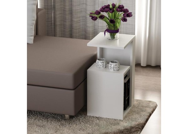 Βοηθητικό τραπέζι DAWN μελαμίνης λευκό 35x29,5xΥ60 εκ. Βοηθητικό τραπέζι DAWN μελαμίνης λευκό 35x29,5xΥ60 εκ.