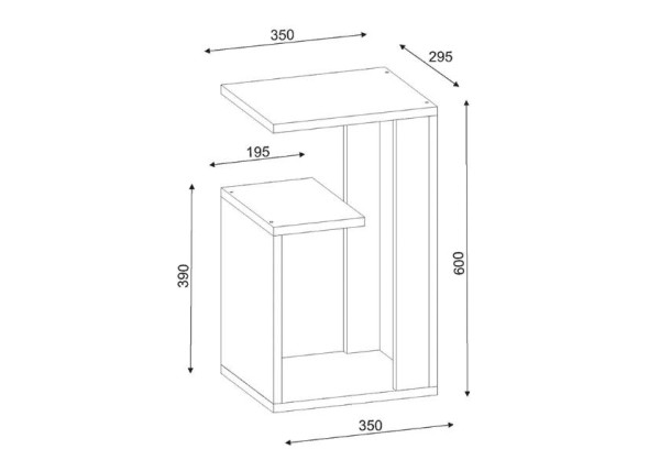 Βοηθητικό τραπέζι DAWN μελαμίνης λευκό 35x29,5xΥ60 εκ. Βοηθητικό τραπέζι DAWN μελαμίνης λευκό 35x29,5xΥ60 εκ.
