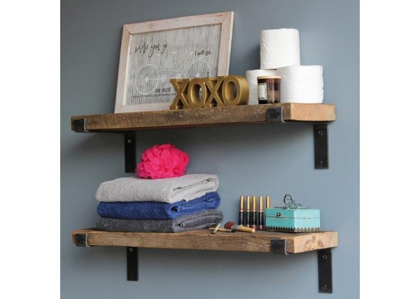 Ραφιέρα τοίχου σε καρυδί χρώμα 60x14x16 εκ.