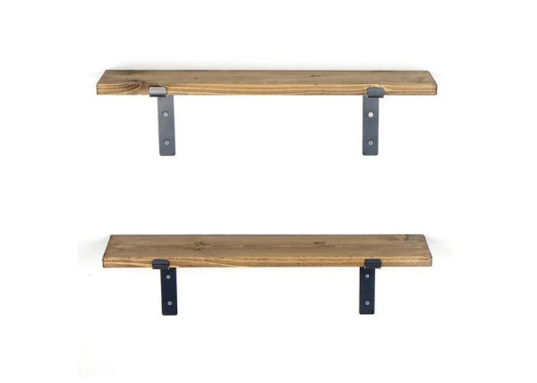 Ραφιέρα τοίχου σε καρυδί χρώμα 60x14x16 εκ.