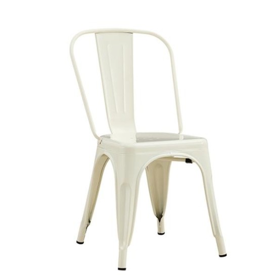 Καρέκλα μεταλλική Nextdeco Loft στοιβαζόμενη ivory 45x48xΥ85εκ Καρέκλα μεταλλική Nextdeco Loft στοιβαζόμενη ivory 45x48xΥ85εκ