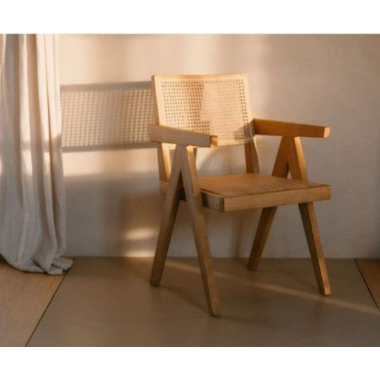 Καρέκλα ξύλινη Nextdeco Benson πλάτη PE Rattan 49,6x57xY805εκ Καρέκλα ξύλινη Nextdeco Benson πλάτη PE Rattan 49,6x57xY805εκ