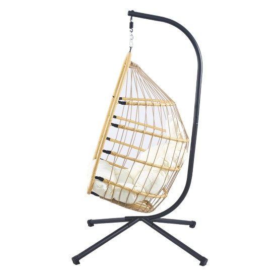 Κρεμαστή κούνια Nextdeco Wanda rattan με λευκά μαξιλάρια Υ110x85x62εκ. Κρεμαστή κούνια Nextdeco Wanda rattan με λευκά μαξιλάρια Υ110x85x62εκ.
