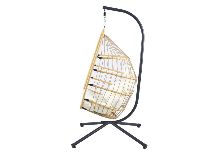 Κρεμαστή κούνια Nextdeco Wanda rattan με λευκά μαξιλάρια Υ110x85x62εκ. Κρεμαστή κούνια Nextdeco Wanda rattan με λευκά μαξιλάρια Υ110x85x62εκ.