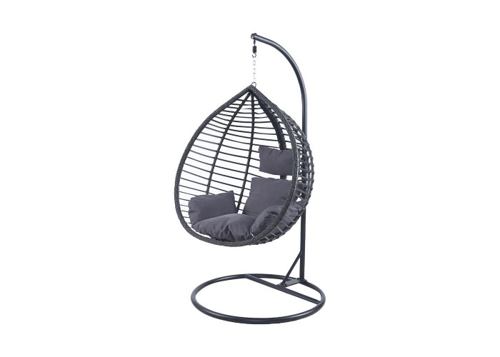 Κρεμαστή Κούνια Nextdeco Nadin rattan με γκρι μαξιλάρια Υ110x118x68εκ. Κρεμαστή Κούνια Nextdeco Nadin rattan με γκρι μαξιλάρια Υ110x118x68εκ.