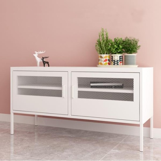 Έπιπλο τηλεόρασης μεταλλικό Nextdeco με ανοιγόμενες πόρτες λευκό Υ60x118x40εκ. Έπιπλο τηλεόρασης μεταλλικό Nextdeco με ανοιγόμενες πόρτες λευκό Υ60x118x40εκ.