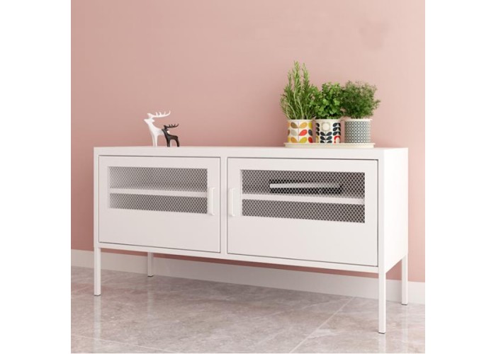 Έπιπλο τηλεόρασης μεταλλικό Nextdeco με ανοιγόμενες πόρτες λευκό Υ60x118x40εκ. Έπιπλο τηλεόρασης μεταλλικό Nextdeco με ανοιγόμενες πόρτες λευκό Υ60x118x40εκ.