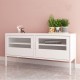 Έπιπλο τηλεόρασης μεταλλικό Nextdeco με ανοιγόμενες πόρτες λευκό Υ60x118x40εκ. Έπιπλο τηλεόρασης μεταλλικό Nextdeco με ανοιγόμενες πόρτες λευκό Υ60x118x40εκ.