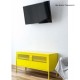 Έπιπλο τηλεόρασης μεταλλικό Nextdeco με ανοιγόμενες πόρτες κίτρινο Υ60x118x40εκ.