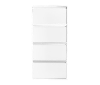 Παπουτσοθήκη μεταλλική Nextdeco με 4 τμήματα λευκή Υ137,5x65,5x15,5εκ. Παπουτσοθήκη μεταλλική Nextdeco με 4 τμήματα λευκή Υ137,5x65,5x15,5εκ.