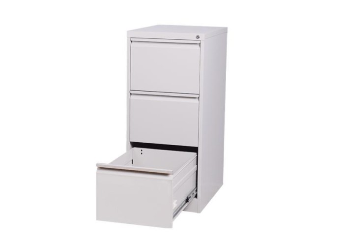 Συρταριέρα φακέλων Nextdeco γκρι 3 συρτάρια Υ103,1x46x62εκ.