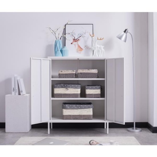 Ντουλάπα μεταλλική Nextdeco δίφυλλη λευκή Υ102x80x40εκ. Ντουλάπα μεταλλική Nextdeco δίφυλλη λευκή Υ102x80x40εκ.