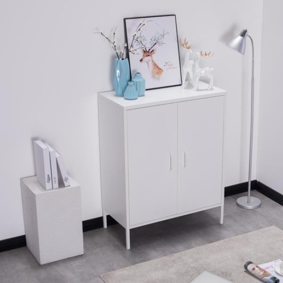 Ντουλάπα μεταλλική Nextdeco δίφυλλη λευκή Υ102x80x40εκ. Ντουλάπα μεταλλική Nextdeco δίφυλλη λευκή Υ102x80x40εκ.