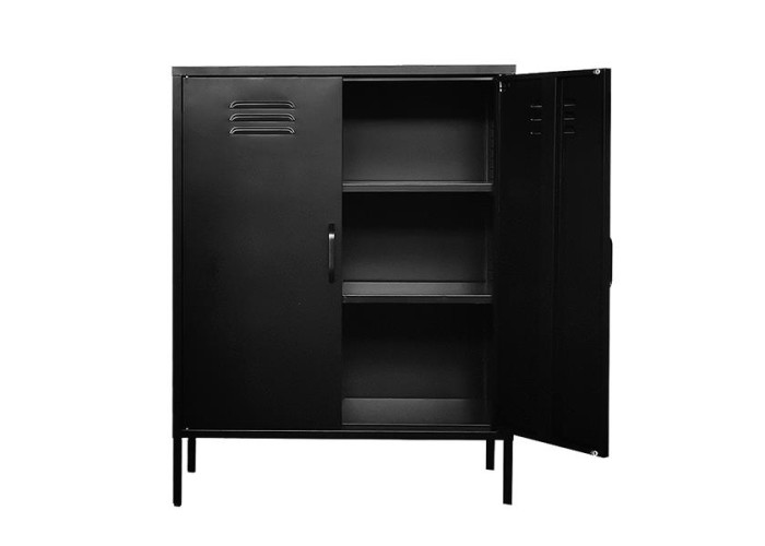 Ντουλάπα μεταλλική Nextdeco δίφυλλη μαύρη Υ102x80x40εκ. Ντουλάπα μεταλλική Nextdeco δίφυλλη μαύρη Υ102x80x40εκ.
