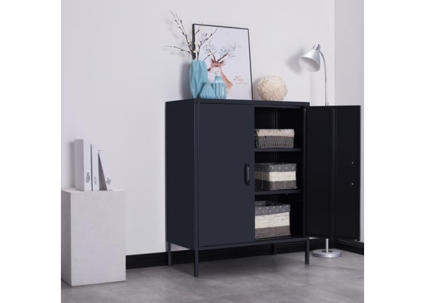 Ντουλάπα μεταλλική Nextdeco δίφυλλη μαύρη Υ102x80x40εκ. Ντουλάπα μεταλλική Nextdeco δίφυλλη μαύρη Υ102x80x40εκ.