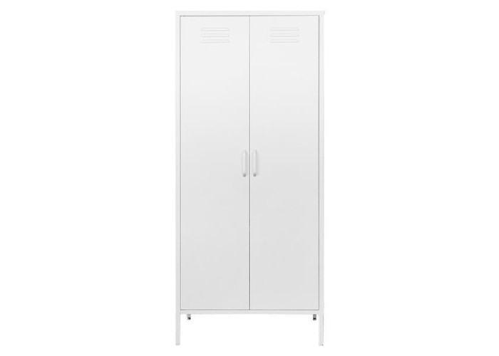 Ντουλάπα μεταλλική Nextdeco δίφυλλη λευκή Υ170x76x50εκ.