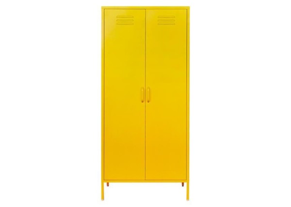 Ντουλάπα μεταλλική Nextdeco δίφυλλη κίτρινη Υ170x76x50εκ.