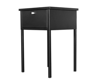Τραπεζάκι κομοδίνο Nextdeco μεταλλικό με συρτάρι μαύρο Υ60x40x40εκ. Τραπεζάκι κομοδίνο Nextdeco μεταλλικό με συρτάρι μαύρο Υ60x40x40εκ.