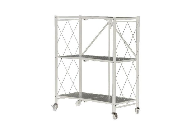 Ραφιέρα μεταλλική Nextdeco αναδιπλούμενη με ρόδες λευκή Υ87x72x36εκ. Ραφιέρα μεταλλική Nextdeco αναδιπλούμενη με ρόδες λευκή Υ87x72x36εκ.