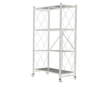 Ραφιέρα μεταλλική Nextdeco αναδιπλούμενη με ρόδες λευκή Υ126x72x36εκ. Ραφιέρα μεταλλική Nextdeco αναδιπλούμενη με ρόδες λευκή Υ126x72x36εκ.