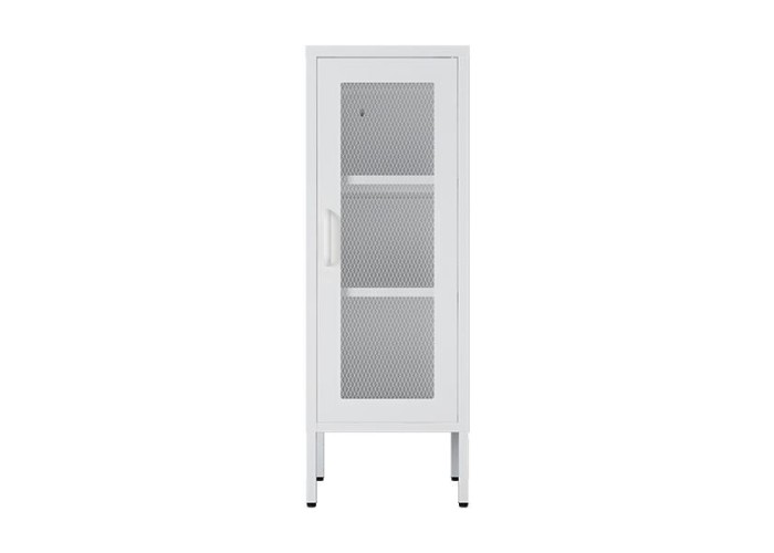 Ντουλάπι μεταλλικό Nextdeco με πλέγμα λευκό Υ102x40x40εκ