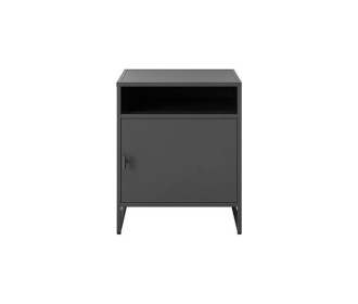 Τραπεζάκι κομοδίνο Nextdeco μεταλλικό με ράφι μαύρο Υ50x45x40εκ. Τραπεζάκι κομοδίνο Nextdeco μεταλλικό με ράφι μαύρο Υ50x45x40εκ.