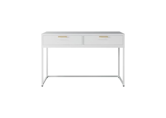 Γραφείο μεταλλικό Nextdeco λευκό με συρτάρια Υ76x120x50εκ.