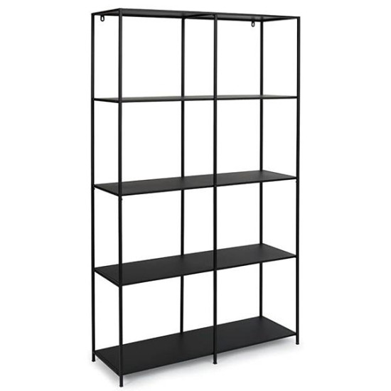 Ραφιέρα μεταλλική Nextdeco με 4 ράφια μαύρη Υ175x100x36εκ. Ραφιέρα μεταλλική Nextdeco με 4 ράφια μαύρη Υ175x100x36εκ.