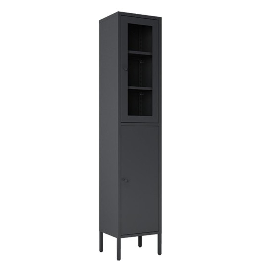Ντουλάπι μεταλλικό Nextdeco με 2 πόρτες μαύρο Υ180x35x30εκ. Ντουλάπι μεταλλικό Nextdeco με 2 πόρτες μαύρο Υ180x35x30εκ.