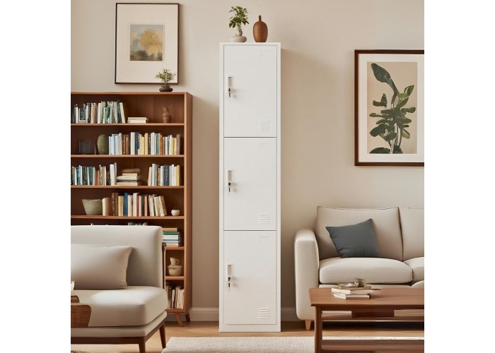 Ντουλάπι μεταλλικό Nextdeco 3 πόρτες με κλειδιά Υ185x38x45εκ. Ντουλάπι μεταλλικό Nextdeco 3 πόρτες με κλειδιά Υ185x38x45εκ.