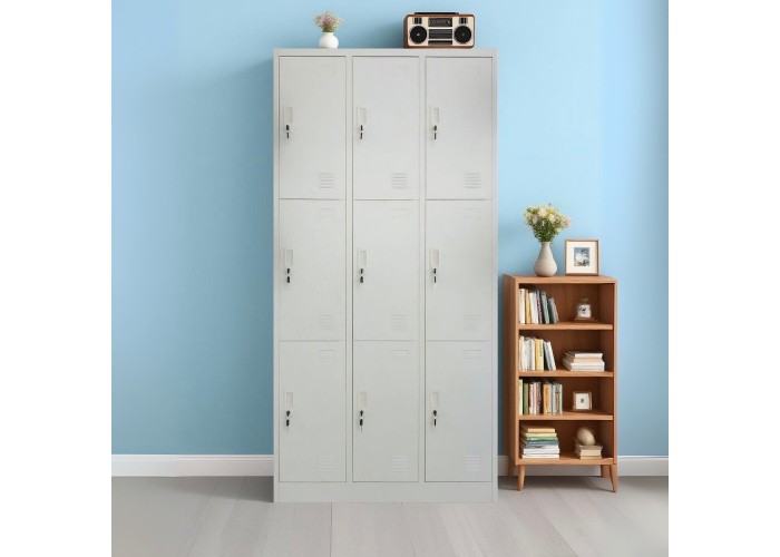Ντουλάπι μεταλλικό Nextdeco 9 πόρτες με κλειδιά Υ185x90x40εκ. Ντουλάπι μεταλλικό Nextdeco 9 πόρτες με κλειδιά Υ185x90x40εκ.