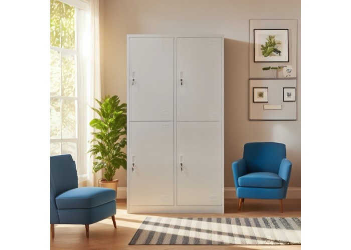 Ντουλάπι μεταλλικό Nextdeco 4 πόρτες με κλειδιά Υ185x90x45εκ. Ντουλάπι μεταλλικό Nextdeco 4 πόρτες με κλειδιά Υ185x90x45εκ.