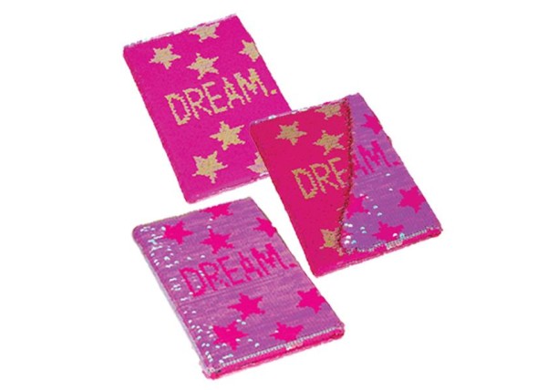 Τετράδιο με παγιέτες, Dream, 80 φύλλα, 15x21 εκ. Τετράδιο με παγιέτες, Dream, 80 φύλλα, 15x21 εκ.
