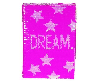 Τετράδιο με παγιέτες, Dream, 80 φύλλα, 15x21 εκ. Τετράδιο με παγιέτες, Dream, 80 φύλλα, 15x21 εκ.