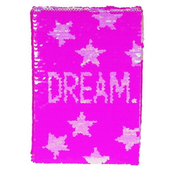Τετράδιο με παγιέτες, Dream, 80 φύλλα, 15x21 εκ. Τετράδιο με παγιέτες, Dream, 80 φύλλα, 15x21 εκ.