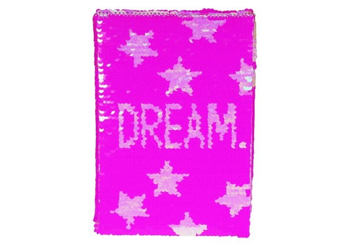 Τετράδιο με παγιέτες, Dream, 80 φύλλα, 15x21 εκ. Τετράδιο με παγιέτες, Dream, 80 φύλλα, 15x21 εκ.