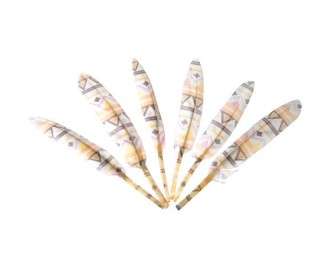 Φτερά χήνας χρωματισμένα με μοτίβα, 15-17 εκ., 6τεμ. σε blister Φτερά χήνας χρωματισμένα με μοτίβα, 15-17 εκ., 6τεμ. σε blister